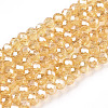 Electroplate Glass Beads Strands EGLA-A034-T3mm-A01-1