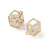 Brass Cubic Zirconia Pendants ZIRC-TAC0002-002-2