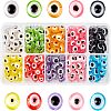 Resin Evil Eye Beads RESI-NB0001-15-7x10-1