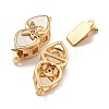 Brass Micro Pave Clear Cubic Zirconia Box Clasps KK-U037-14G-2