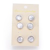 Brass Stud Earrings EJEW-E252-07-4