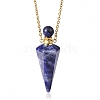 Natural Sodalite Perfume Bottle Pendant Necklace PW-WG8F691-04-1