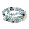 Natural Flower Amazonite Beads Strands Z26N5018-01-4