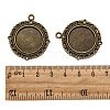 Tibetan Style Alloy Pendant Cabochon Settings TIBE-T003-08AB-NR-3