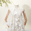 3D Flower Polyester with Resin Bead Fabric AJEW-MA0001-48B-4