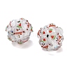 Christmas Theme Polymer Clay Rhinestone Beads with Resin X-RESI-Z045-01D-2