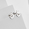 304 Stainless Steel Stud Earrings for Women WG40EEF-02-1