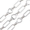 304 Stainless Steel Heart & Oval Link Chains CHS-B013-02P-1