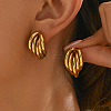 Stainless Steel Multilayer C-Shaped Stud Earrings AL3746-2-1
