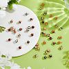 48Pcs 8 Styles Synthetic Amber Links Connector Charms PALLOY-FH00133-4
