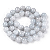 Natural Dyed Yellow Jade Beads Strands G-R271-12mm-YXS18-01-2