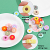 CHGCRAFT 18Pcs 18 Colors Food Grade Eco-Friendly Silicone Beads SIL-CA0001-53-4