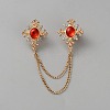 Zinc Alloy Rhinestone Chain Collar Pin Brooches JEWB-WH0816-010G-02-1