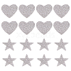 AHADERMAKER 16Pcs 2 Style Glitter Hotfix Rhinestone DIY-GA0002-49-1