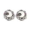 Brass Micro Pave Cubic Zirconia Charms KK-B102-25P-1