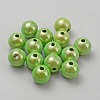 Matte Spray Painted Acrylic Beads OACR-TAC0001-13D-1