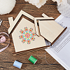 2Pcs 2 Styles House Shaped Wood Embroidery Display Card Holders ODIS-FH0001-19-5