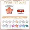 160Pcs 16 Colors Frosted Glass Beads GLAA-AR0001-80-2