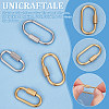 Unicraftale 4Pcs 4 Style Ion Plating(IP) 304 Stainless Steel Screw Carabiner Lock Charms STAS-UN0053-30-5