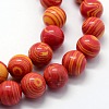 Synthetic Malachite Beads Strands X-G-I199-32-8mm-A-3