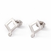 Non-Tarnish 201 Stainless Steel Stud Earring Findings EJEW-A071-21P-1