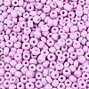 8/0 Baking Paint Glass Round Seed Beads SEED-S036-01B-08-3