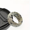 Natural Dalmatian Jasper Plain Band Rings DB0589-7-1