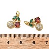 Brass Micro Pave Cubic Zirconia Pendants KK-Z114-08G-3