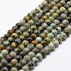 Natural African Turquoise(Jasper) Beads Strands G-D840-90-6mm-1