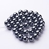 1 Strand Grade AAA Non-Magnetic Synthetic Hematite Round Beads Strands X-G-H1623-10mm-1-2