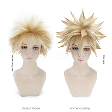 Short Blonde Wavy Cosplay Party Wigs OHAR-I015-03