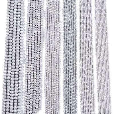 Electroplate Glass Beads Strands EGLA-A044-P6mm-A19-1
