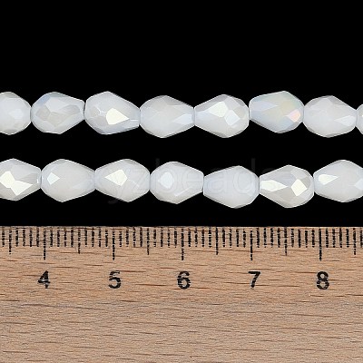 Opaque Solid Color Electroplate Glass Beads Strands EGLA-N013-P4mm-B02-1