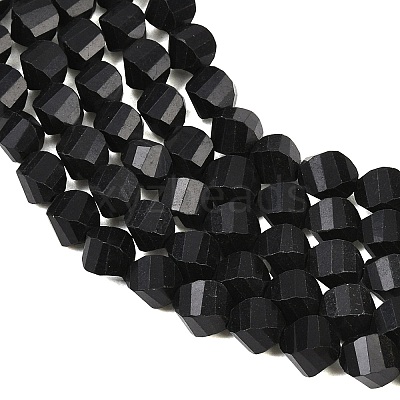Natural Shungite Beads Strands G-P611-C35-01-1