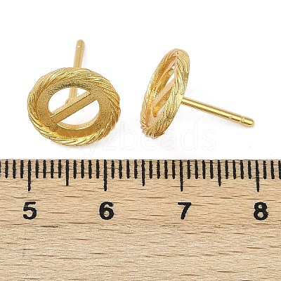 Brass Stud Earring Findings KK-F891-08G-1