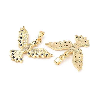 Brass Micro Pave Cubic Zirconia Pendants KK-G543-13G-01-1