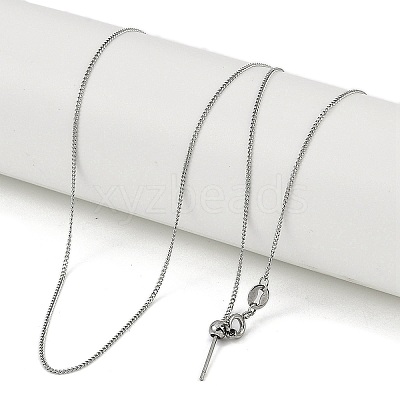 304 Stainless Steel Curb Chain Necklaces NJEW-H042-05P-1