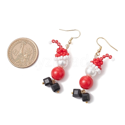 Glass Seed Beads Dangle Earrings EJEW-MZ00504-02-1