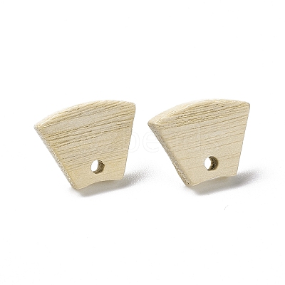 Ash Wood Stud Earring Findings EJEW-N017-011H-1