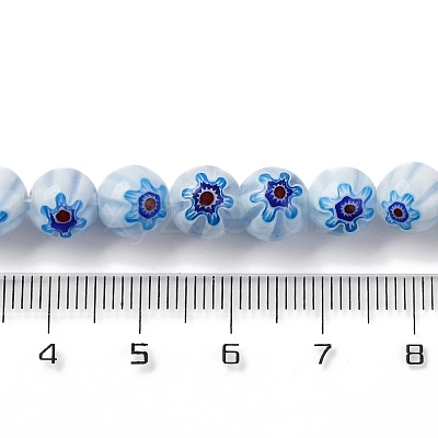 Handmade Millefiori Lampwork Beads Strands LAMP-G164-05L-1