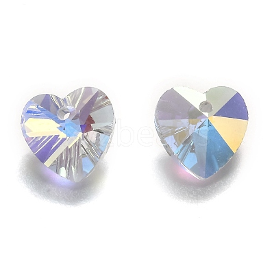 Electroplate Glass Charms G030V10mm-001GL-1
