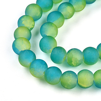 Crackle Glass Beads Strands GLAA-N009-6mm-10-1