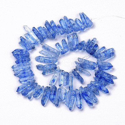 Natural Crackle Quartz Crystal Dyed Beads Strands G-I345-05F-1