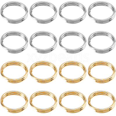 2 Colors 304 Stainless Steel Split Rings STAS-SC0009-25C-1