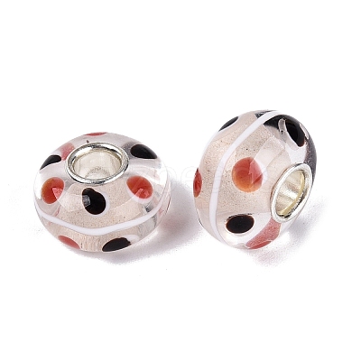 Handmade Lampwork Core European Beads LAMP-Q042-02A-1