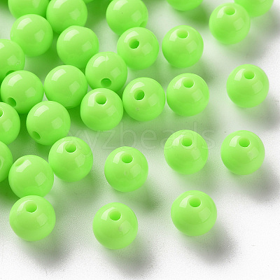 Opaque Acrylic Beads X-MACR-S370-C8mm-A30-1