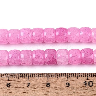 Baking Paint Crackle Glass Beads Strands DGLA-N019-02A-03-1