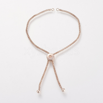 Brass Slider Bracelets Making Bracelet Making KK-T014-140RG-1