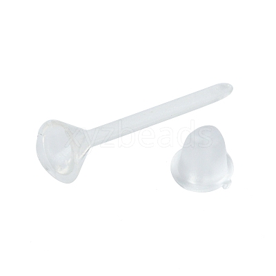 500Pcs Plastic Stud Earring Settings for Rhinestone KY-FS0001-06-1