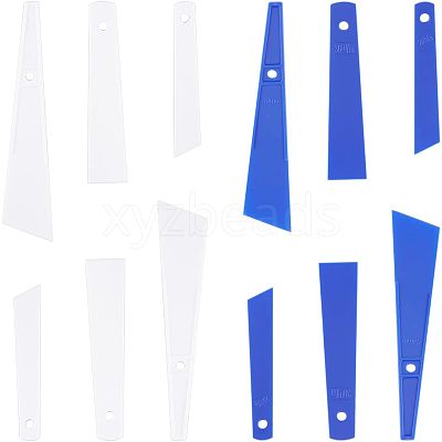 12Pcs 6 Style Plastic Scraper Tools AJEW-OC0003-72-1